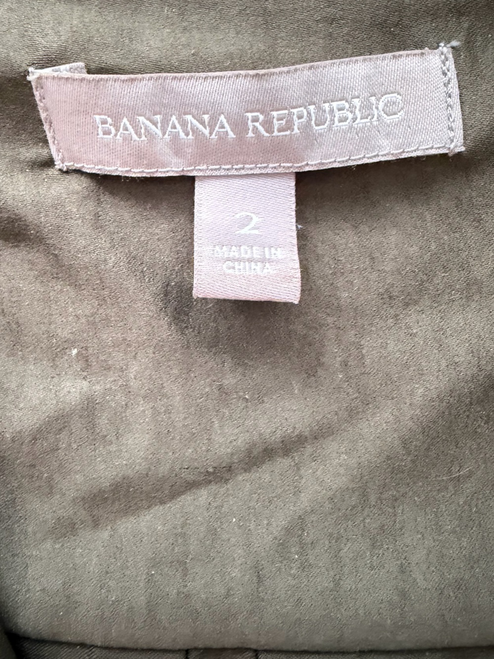 Banana Republic Olive Green Womens Garment - Picture 4 of 4
